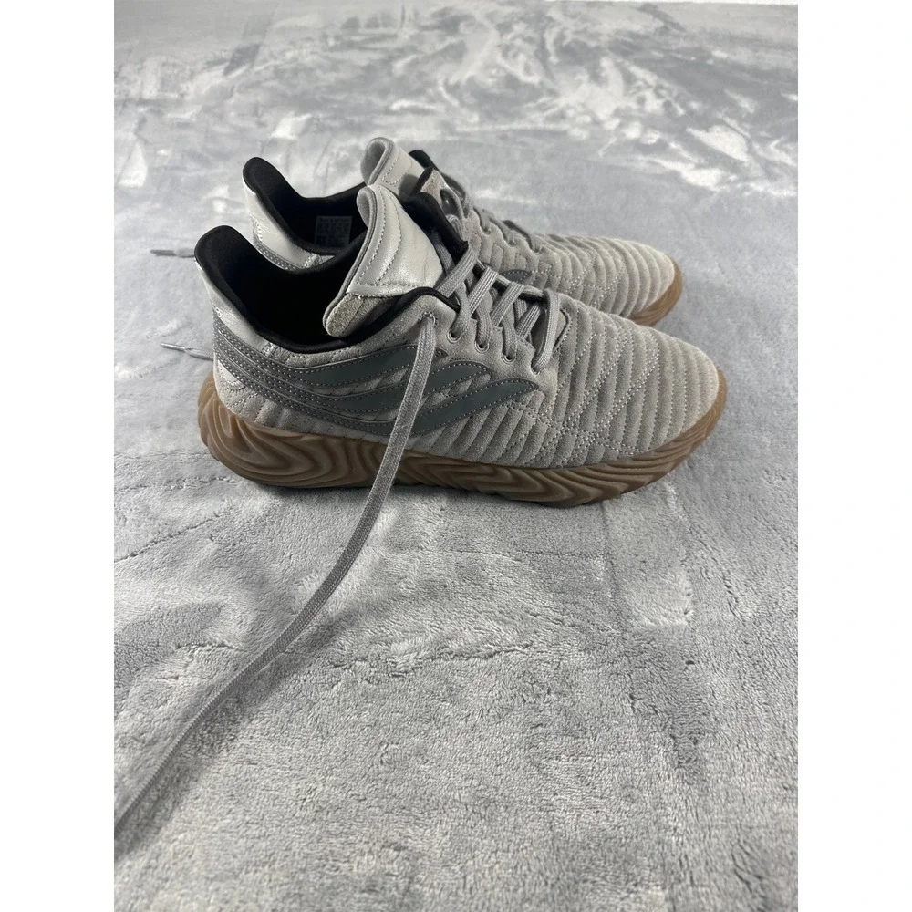 Adidas Sobakov Grey Gum Suede Soccer Lifestyle Sneakers D98152 Mens 9.5